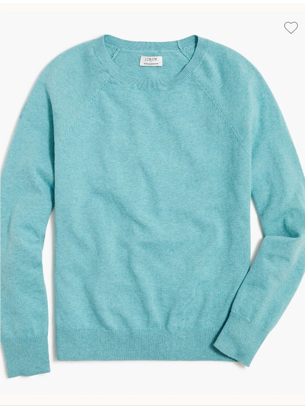 J. Crew Cotton-Blend Raglan Crewneck Sweater- M